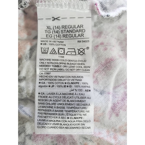 GAP Girl's Multicolor Cotton Floral Print Sleeveless V-Neckline Dress Size XL - Picture 7 of 7